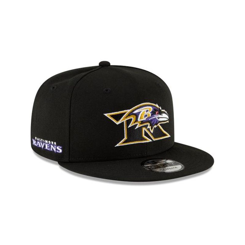 NFL Baltimore Ravens Logo Mix 9Fifty Snapback (ODW4412) - Black New Era Caps